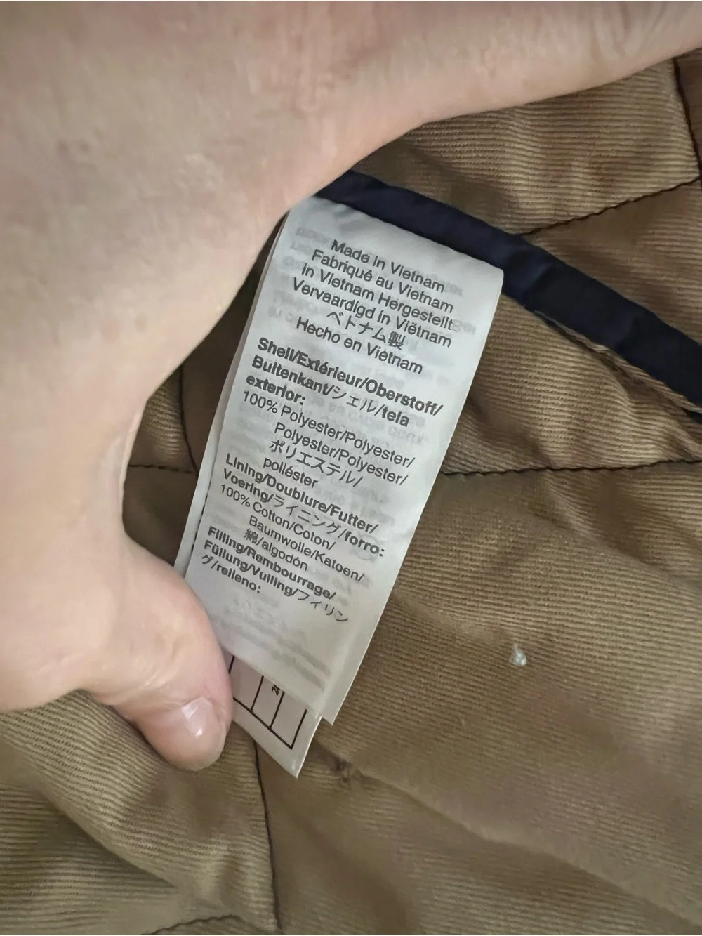 J. Crew Quilted Vest Navy / Khaki